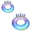 PVC Crown Sequin Adult Swim Ring Inflatable Pool