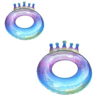 PVC Crown Sequin แหวนว่ายน้ำสำหรับผู้ใหญ่ Inflatable Pool