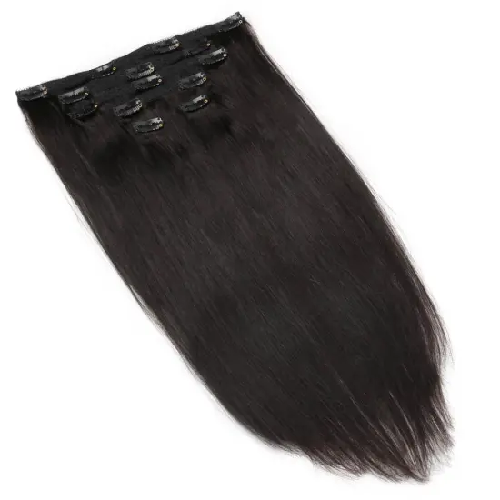 70g 6piece  16inch  Full Cuticle Double Drawn Remy Indian Hair Clip in Hair Extension