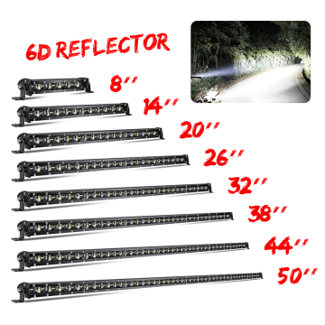 Off-road 6d lens LED ışık çubukları: 8 "-49", 120W-240W, 20000lm parlaklık