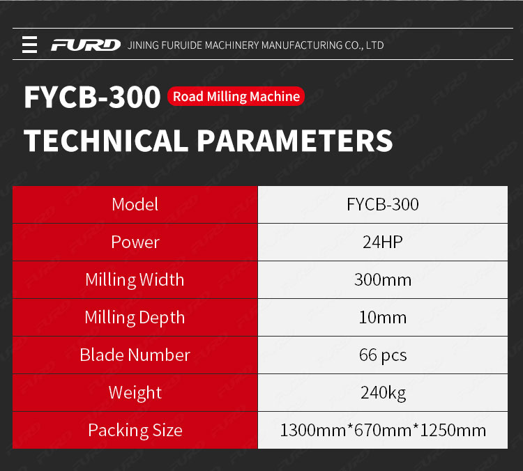 300mm concrete milling machine