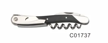 Black Pakka Wood Corkscrew Bottle Opener