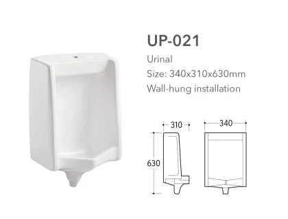 gemini life mansfield wall hung mount male urinal