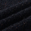 シルバールレックスを使用したプレミアムブラックウーブンフリース生地