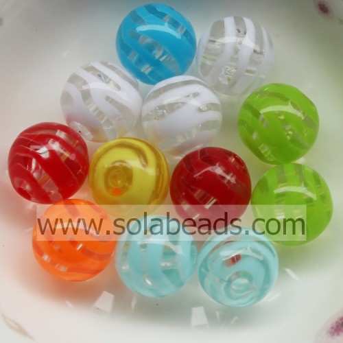Xmas 12mm Colors Round Ball Tiny beads