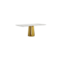 Luxury White Marble Top Dining Table