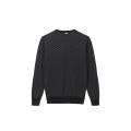 Men's Knitted Tweed Jacquard Crew-Neck Pullover