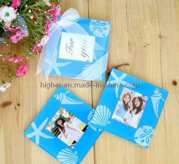 Blue Starfish Style Glass Coaster