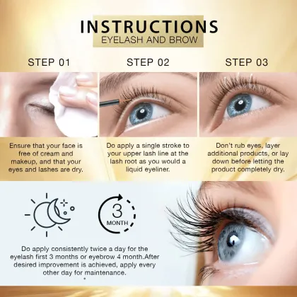 Private Label Vegan Formula Eye Lash Enhancing Serum for Thicker, Natural Lash Growth
