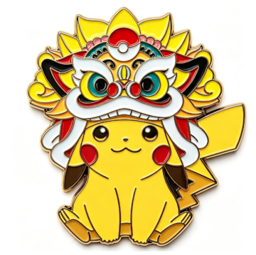 Custom Designer Glitter Hat Pin with Soft Enamel