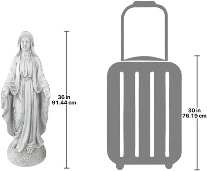 Madonna of Notre Dame Religious Garden Decor Statue