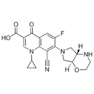 3-Chinolinecarbonzuur, 8-cyano-1-cyclopropyl-6-fluor-7 - [(4aS, 7aS) -hexahydropyrrolo [3,4-b] -1,4-oxazin-6 (2H) -yl] -1 , 4-dihydro-4-oxo- CAS 209342-40-5