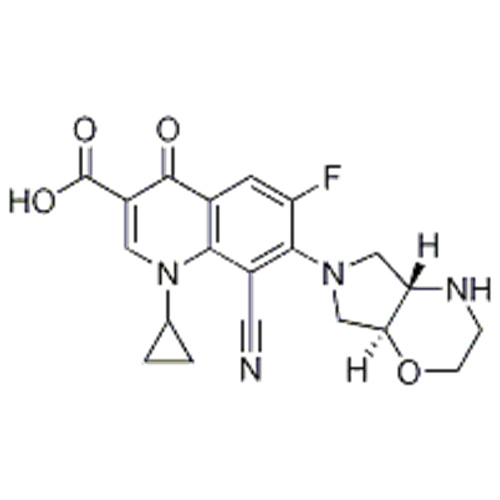 Acido 3-quinolinecarbossilico, 8-ciano-1-ciclopropil-6-fluoro-7 - [(4aS, 7aS) -hexahydropyrrolo [3,4-b] -1,4-oxazin-6 (2H) -il] -1 , 4-diidro-4-oxo- CAS 209342-40-5