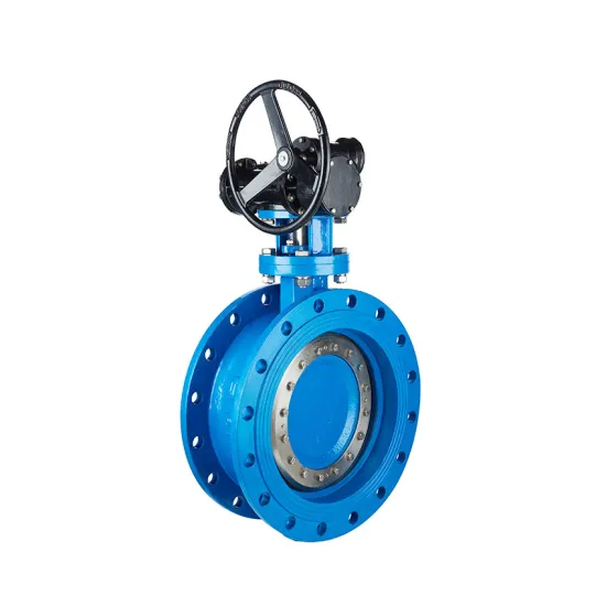 Taike Valve PN10 PN16 Cast Iron Ductile Iron Worm Gear Double Flange Type Triple Offset Butterfly Valve