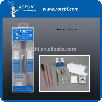 PVC coated steel rifle cleaning kits , gun accesories, rod cleaning kit in plastic box