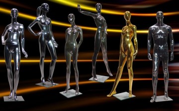 fiberglass female mannequins chrome mannequins