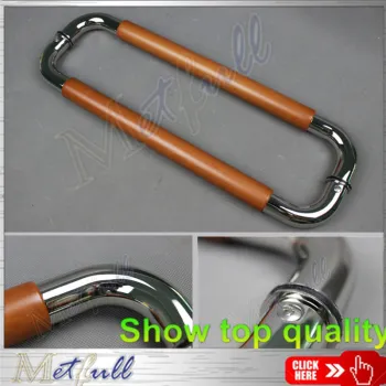 Pull Handle In Stainless Steel With Wood Insert