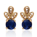 Boucles d'oreille or cristal rouge pour femmes