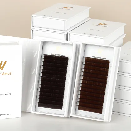 Wholesale Cashmere Matte Black Russian Volume and Individual Eyelash Extensions