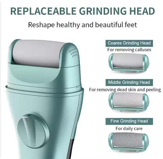 C&C Electric Kit Callous Remover 3 Grinding Heads Professional Feet Care Foot Callus Remover for Dead Hard Cracked Dry Skin