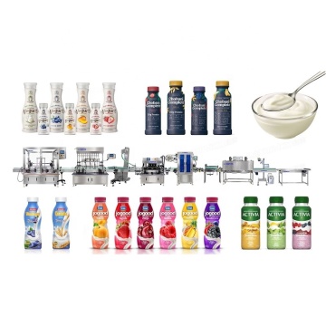 Automatic Milk Yogurt Bottle Packing, Washing, Filling & Capping Machine with Servo Motor