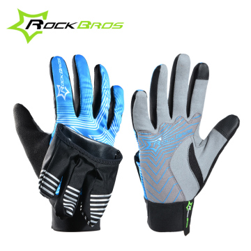 ROCKBROS Winter Windproof Thermal Sports Gloves Cycling Full Finger Gloves Waterproof Bicycle Bike Gloves guantes ciclismo