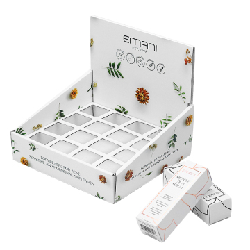 Printed Cosmetic Packaging Carton Boxes & Display Stands