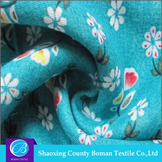Textile fabric supplier Dress Woven 100% spun rayon printed fabric