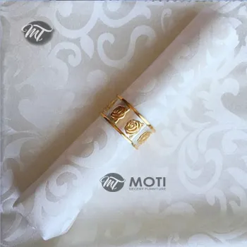 Washable Hotel Banquet Colorful White Polyester Jacquard Table Napkins - Wholesale