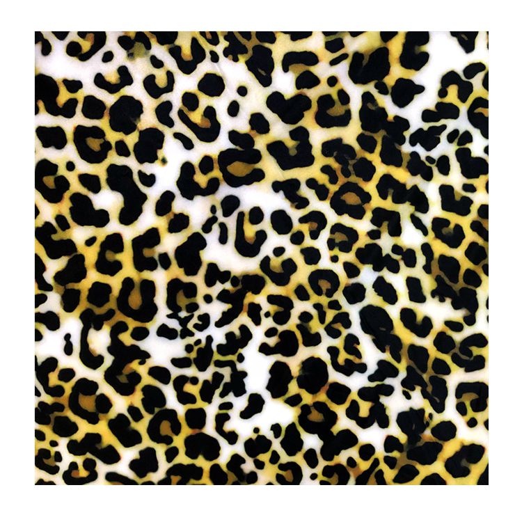 Tejido Spandex estampado leopardo elástico de poliéster tejido