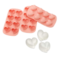 Reusable Silicone Ice Cube Molds Heart Shaped