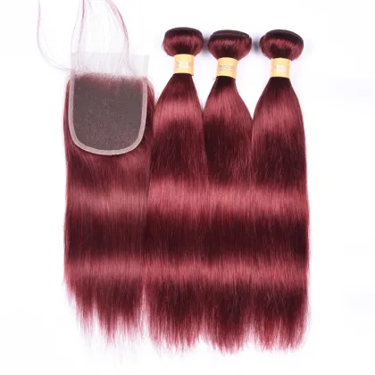 Unprocessed Malaysian Human Hair Supplier 33# Straight Wave Double Drawn Malaysian Hair