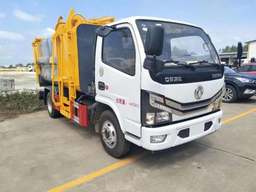 Dongfeng 4ton แขวนถังขยะถังขยะ