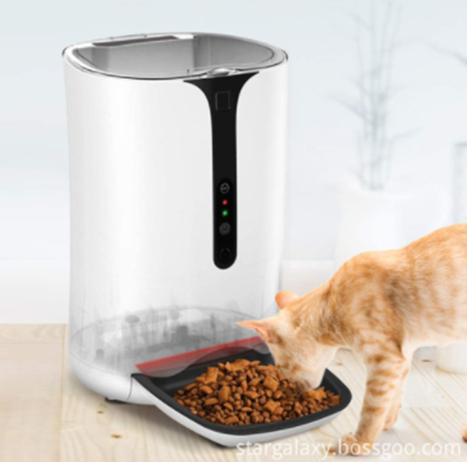 Automati Video Cat Pet Feeder 6L ، توقيت الوجبات ، التحكم في حجم جزء الوجبات الجافة ، وحدة تغذية الحيوانات الأليفة الذكية مع الفيديو