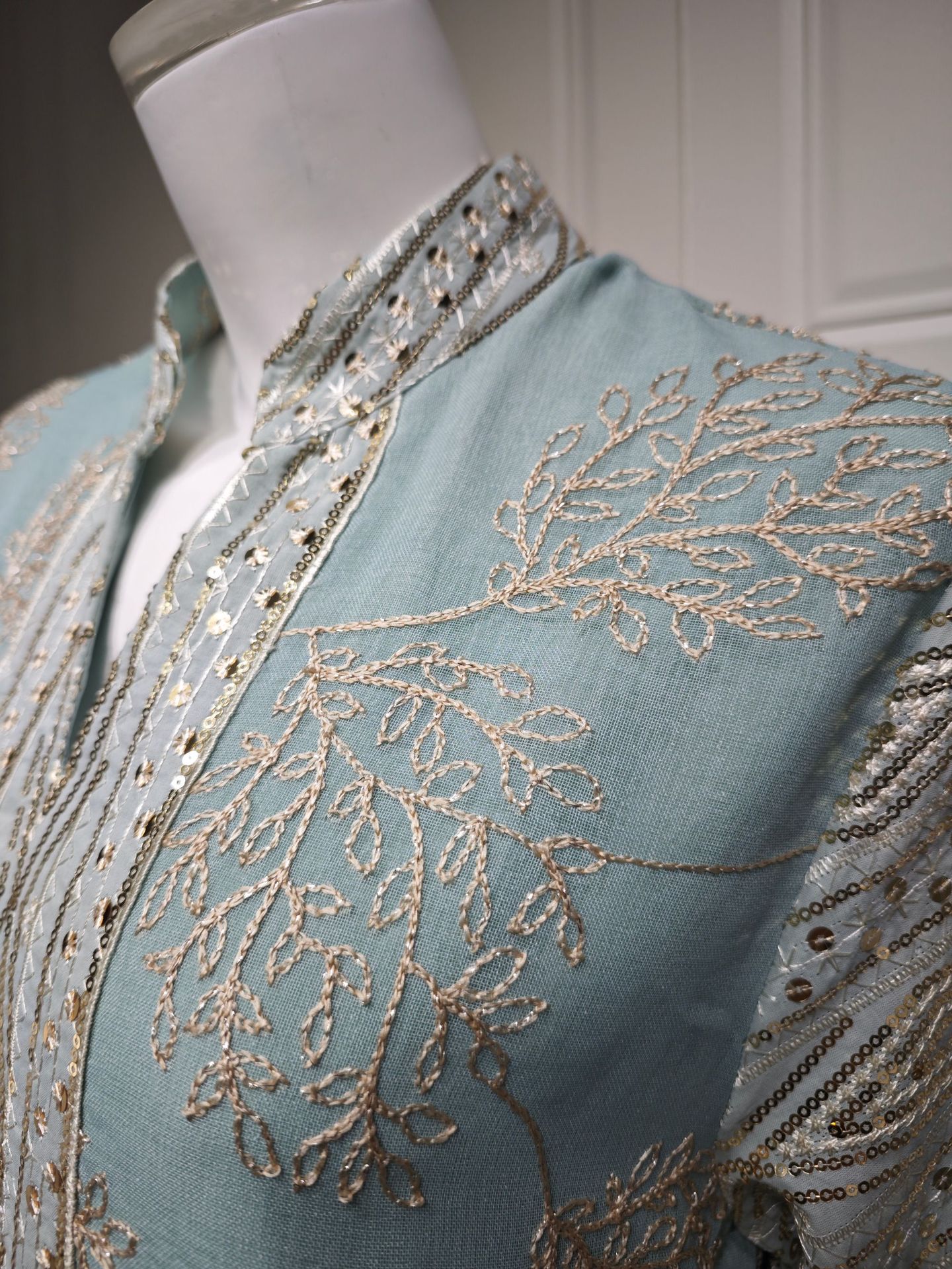Embroidery Jalabiya Abaya Dress Ramadan AB423 (12)