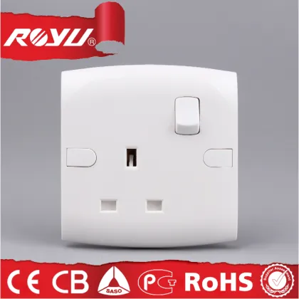electric socket switch, wall switch socket, 13 A plug socket switch