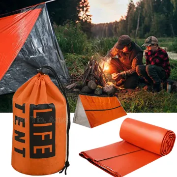 Portable 2-Person Emergency Shelter: Waterproof Blanket Tarp Tent for Camping & Hiking