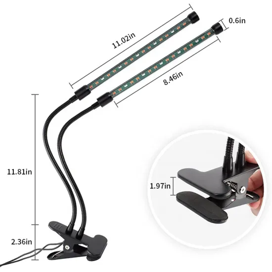 Dual Head Mini Dimmable LED Strip Desk Light for Plant Growth