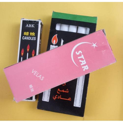 10pcs wax candles in one black box