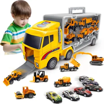 6-in-1 Toddler Truck Toy: Large Transport Cars Carrier Set with 6 Mini Car Playset - Ideal Gift for Kids