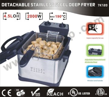 Detachable stainless steel deep fat fryer