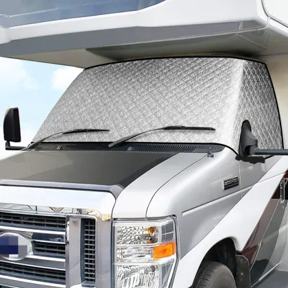 Snow Shield RV Windshield Cover for Class C Ford RV - Snow Shade and Protection