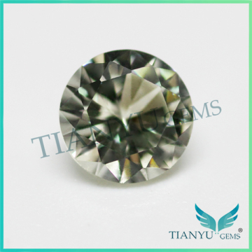 2016 Russia lab created new products #18 light apple green diamond cut nanosital gemstones for jewelry