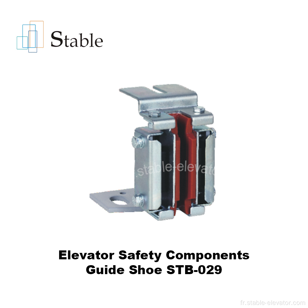 Chaussure de guidage coulissant de l'ascenseur