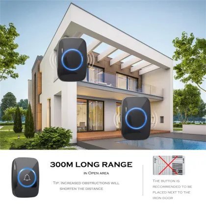 Wireless Doorbell Waterproof Smart Doorbell Battery Supply