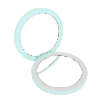 Compact Micro USB Charging Foldable Mirror: Perfect for On-the-Go Makeup Touch-ups