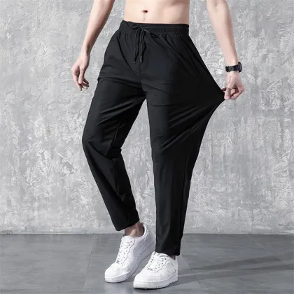 2024 Autumn Fashion: Loose Ankle Pants in Thin Ice Silk