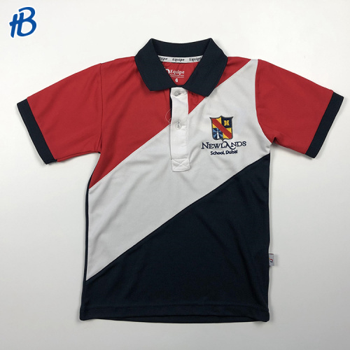 Niestandardowe logo chłopcy mundury koszule polo