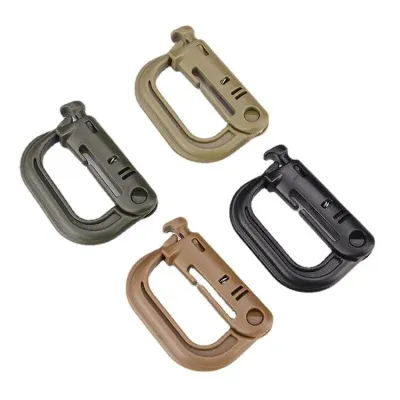 Molle Tactical Backpack EDC Carabiner D Shape Plastic Carabiner