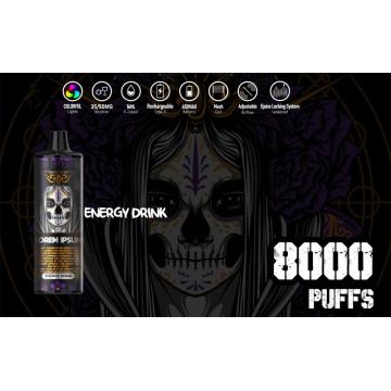 Popular Rusia Rusia Energía desechable 8000 Vape